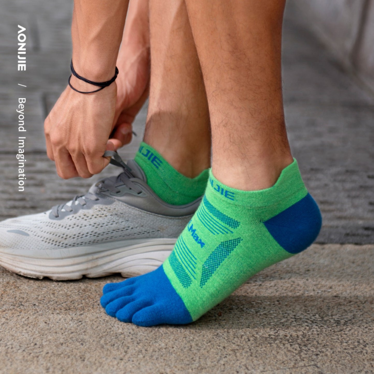AONIJIE 3 Pairs Quick-Drying & Breathable Sports Toe Socks-E4837
