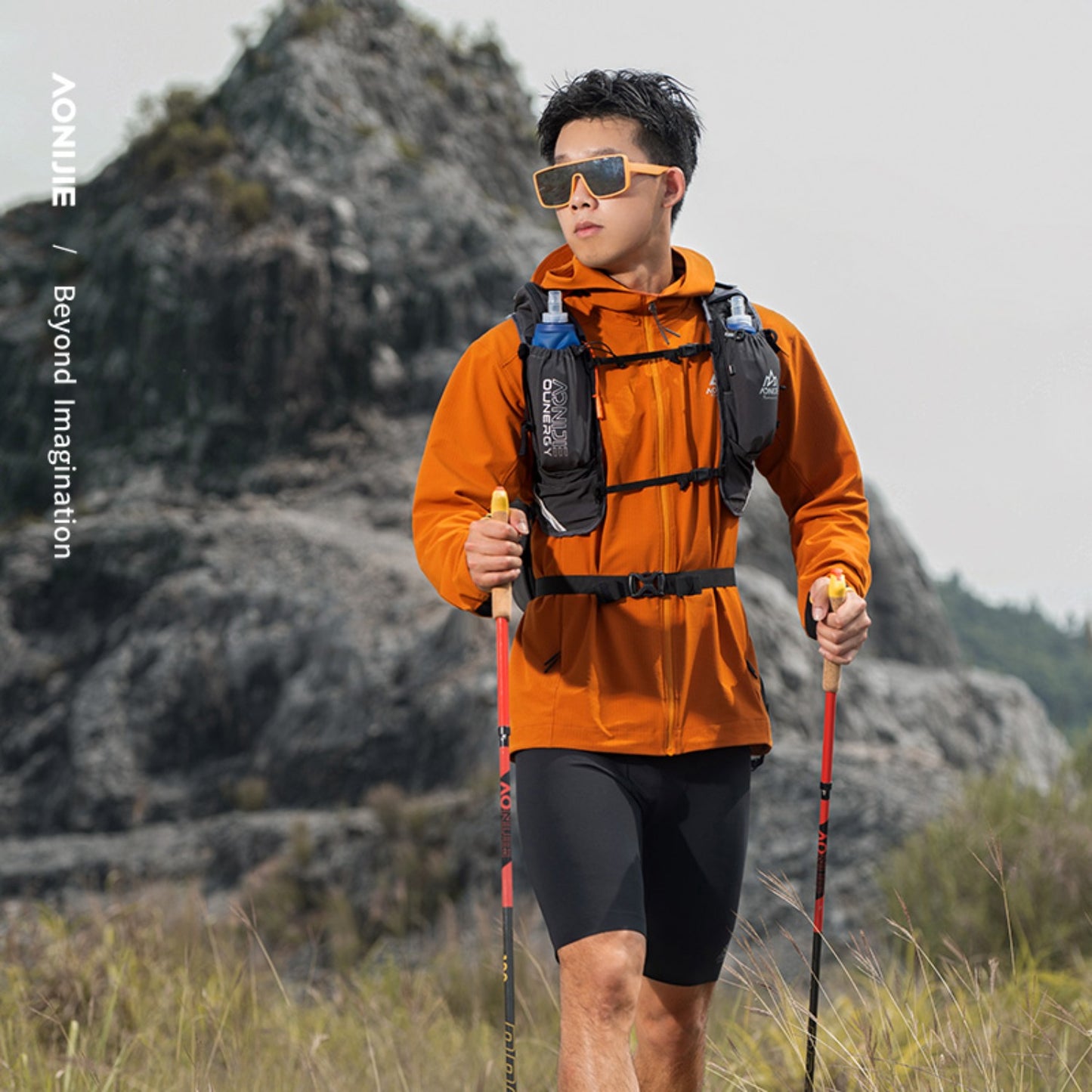 AONIJIE Men Windproof Fleece-Lined Outdoor Jacket -FM5207