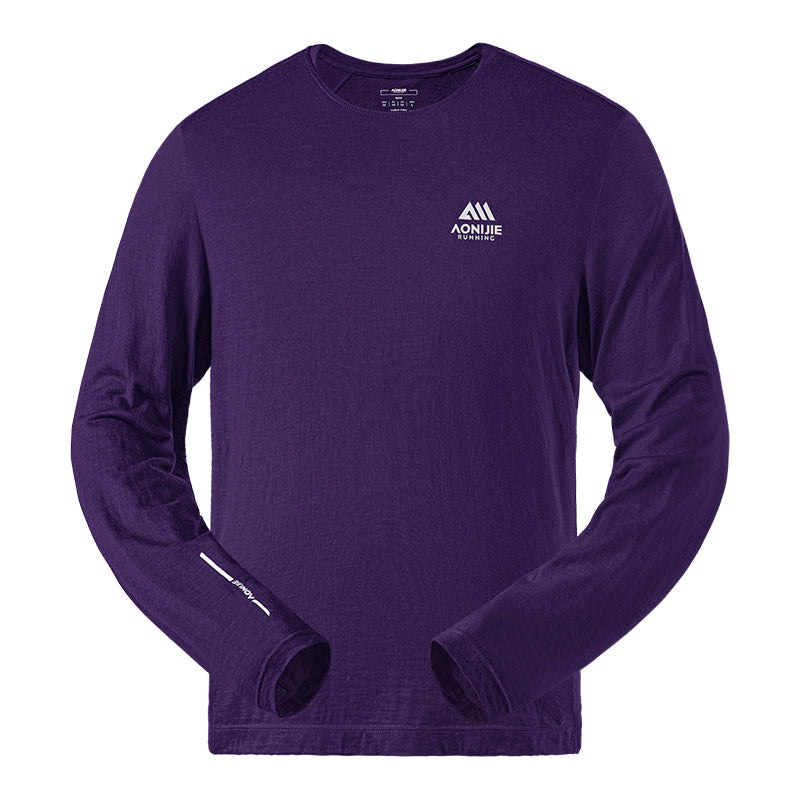 AONIJIE Men's Merino Wool Long-Sleeve Top -FM5270