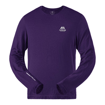 AONIJIE Men's Merino Wool Long-Sleeve Top -FM5270
