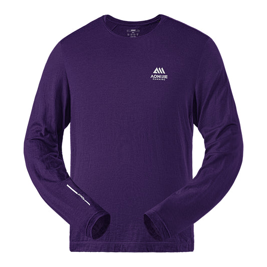 AONIJIE Men's Merino Wool Long-Sleeve Top -FM5270