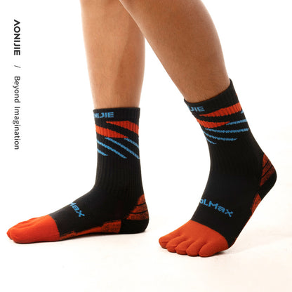 AONIJIE One Pair Crew Athletic Five-Toe Socks -E4846