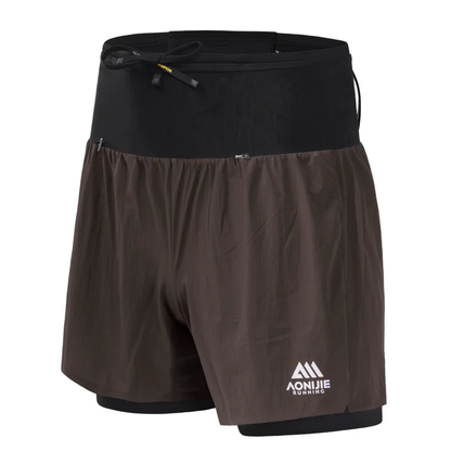 AONIJIE Men's Trail Running Waist Pack Shorts -FM5257