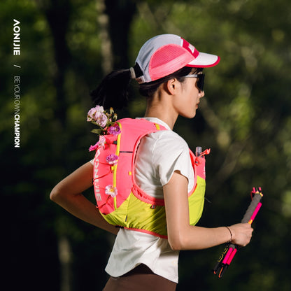 AONIJIE Light Pink 10L Trail Running Vest Backpack - C9116
