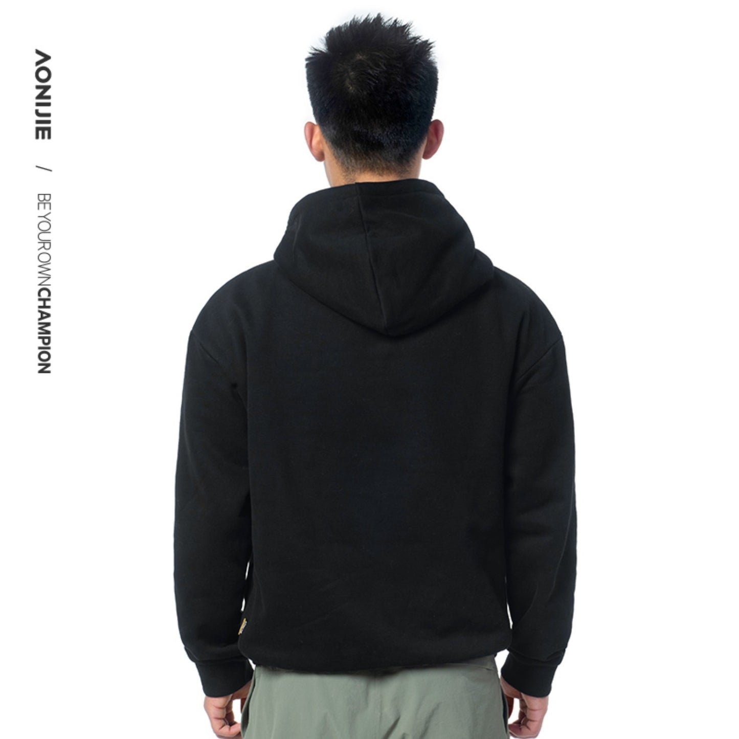 AONIJIE  Classic Black Athletic Hoodie - FM5227