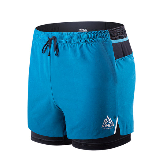 AONIJIE Men Stretch Lined Multi-Pocket Athletic Shorts -F5101 F5102