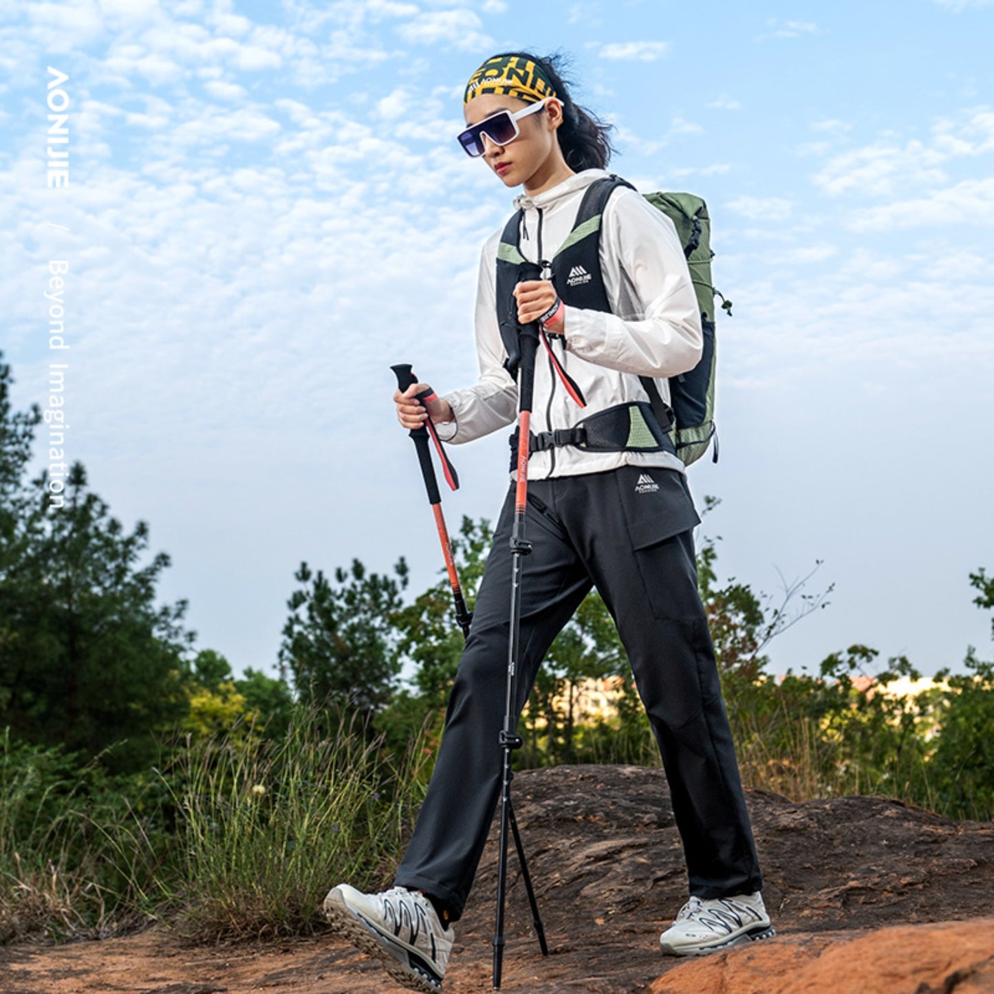 AONIJIE Aluminum Alloy Telescopic Hiking Poles-E4215