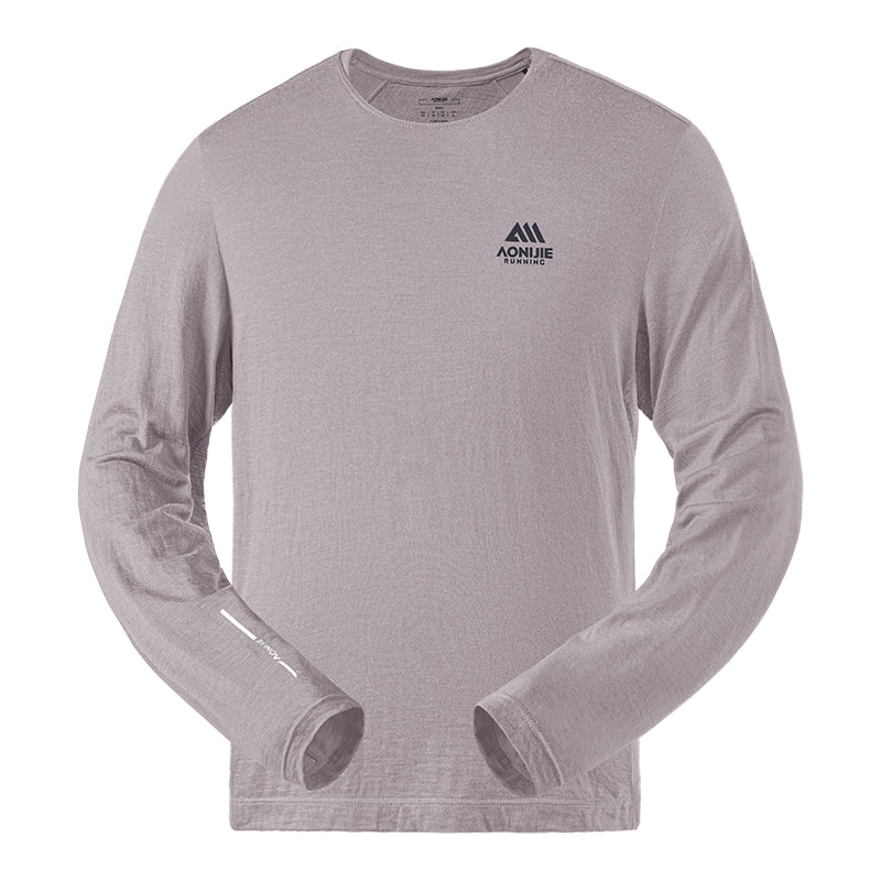 AONIJIE Men's Merino Wool Long-Sleeve Top -FM5270