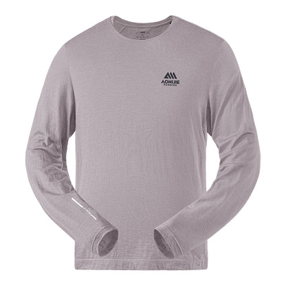 AONIJIE Men's Merino Wool Long-Sleeve Top -FM5270
