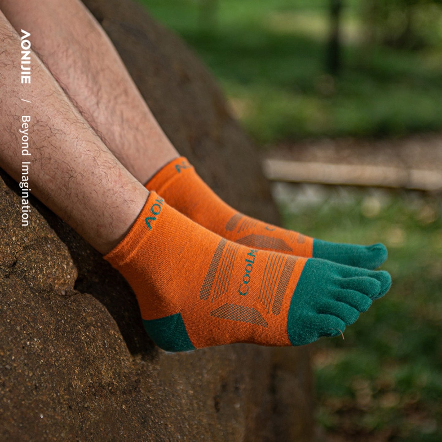 AONIJIE 3 Pairs Professional Long-Distance Trail Running Toe Socks-E4838