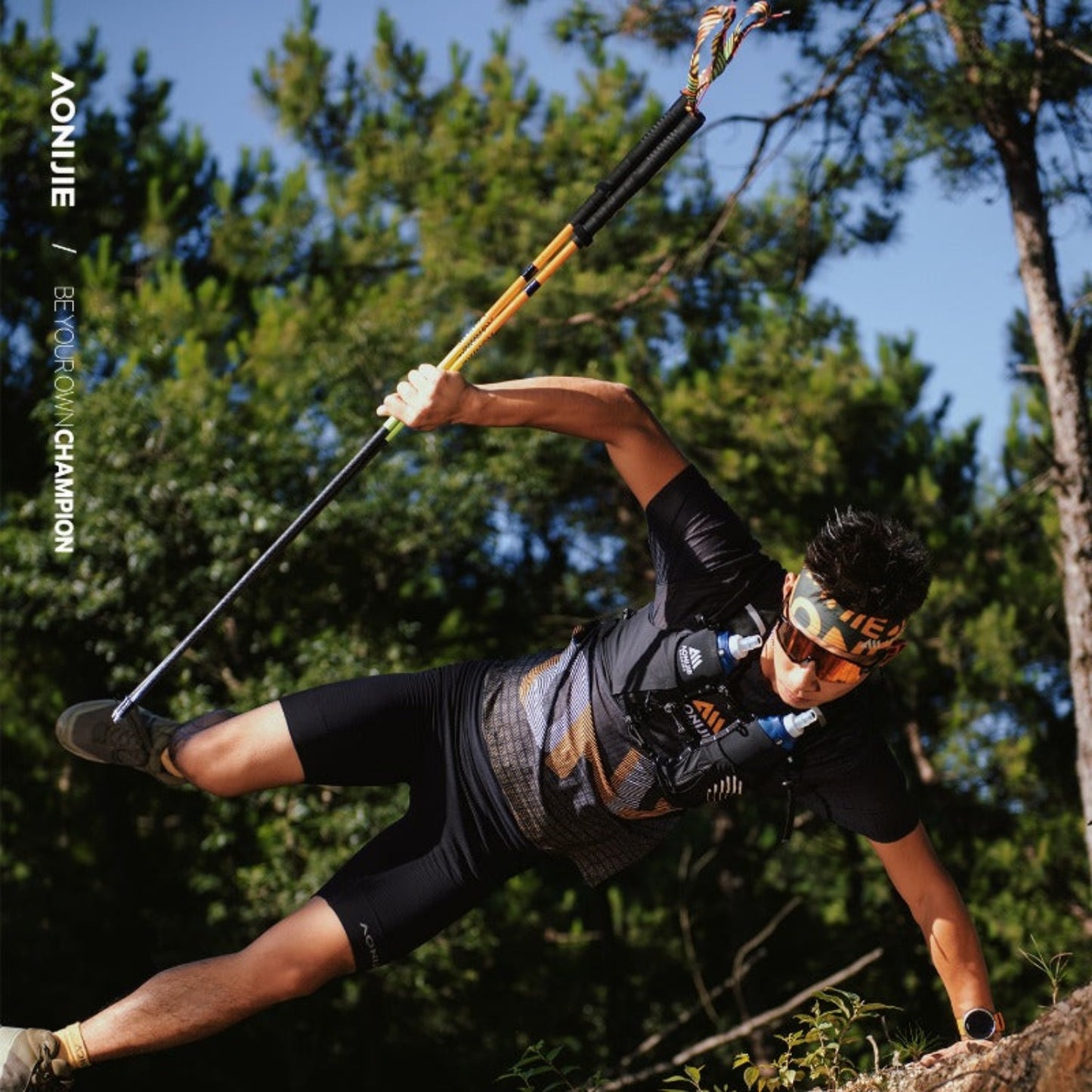 AONIJIE New Colors Carbon Fiber Trail Running Poles-E4204