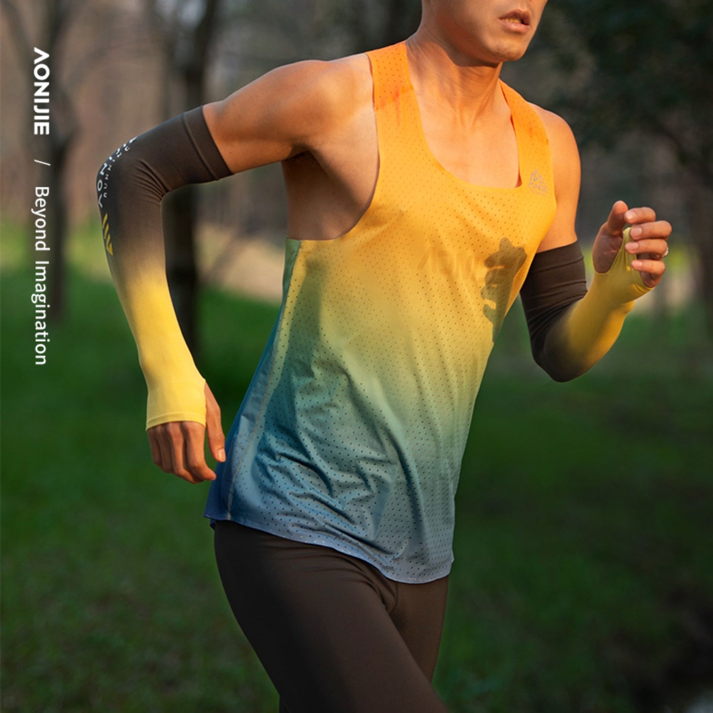 AONIJIE UPF 50+ Cooling Ice Silk Arm Sleeves - E4121