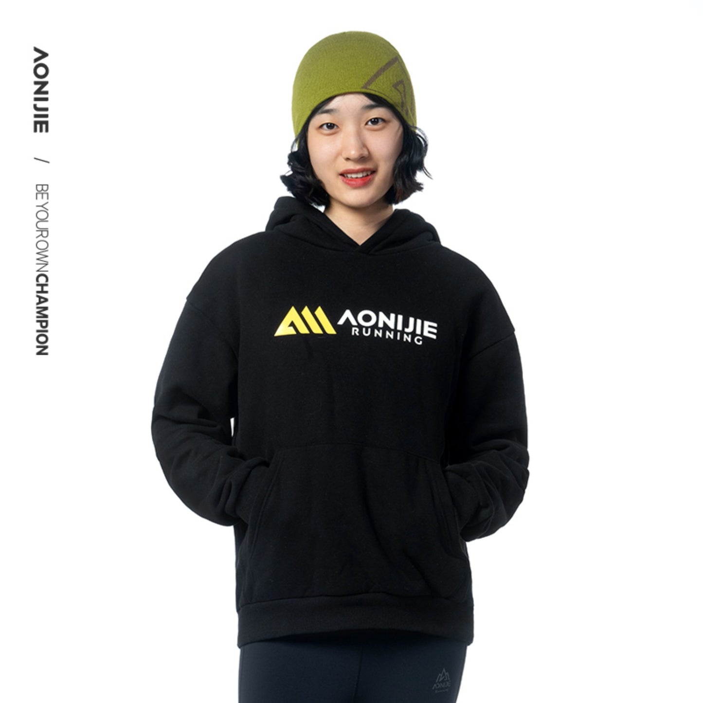AONIJIE  Classic Black Athletic Hoodie - FM5227