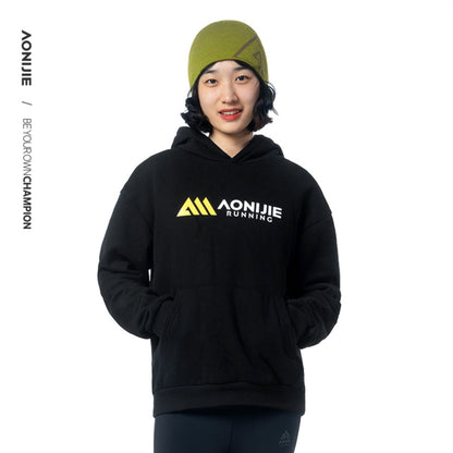 AONIJIE  Classic Black Athletic Hoodie - FM5227