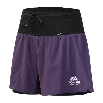 AONIJIE Women's Trail Running Waist Pack Shorts -FW6257
