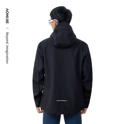 AONIJIE Men Waterproof Fleece-Lined Softshell Jacket-FM5208