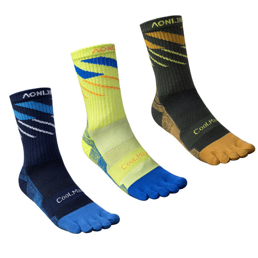 AONIJIE One Pair Crew Athletic Five-Toe Socks -E4846