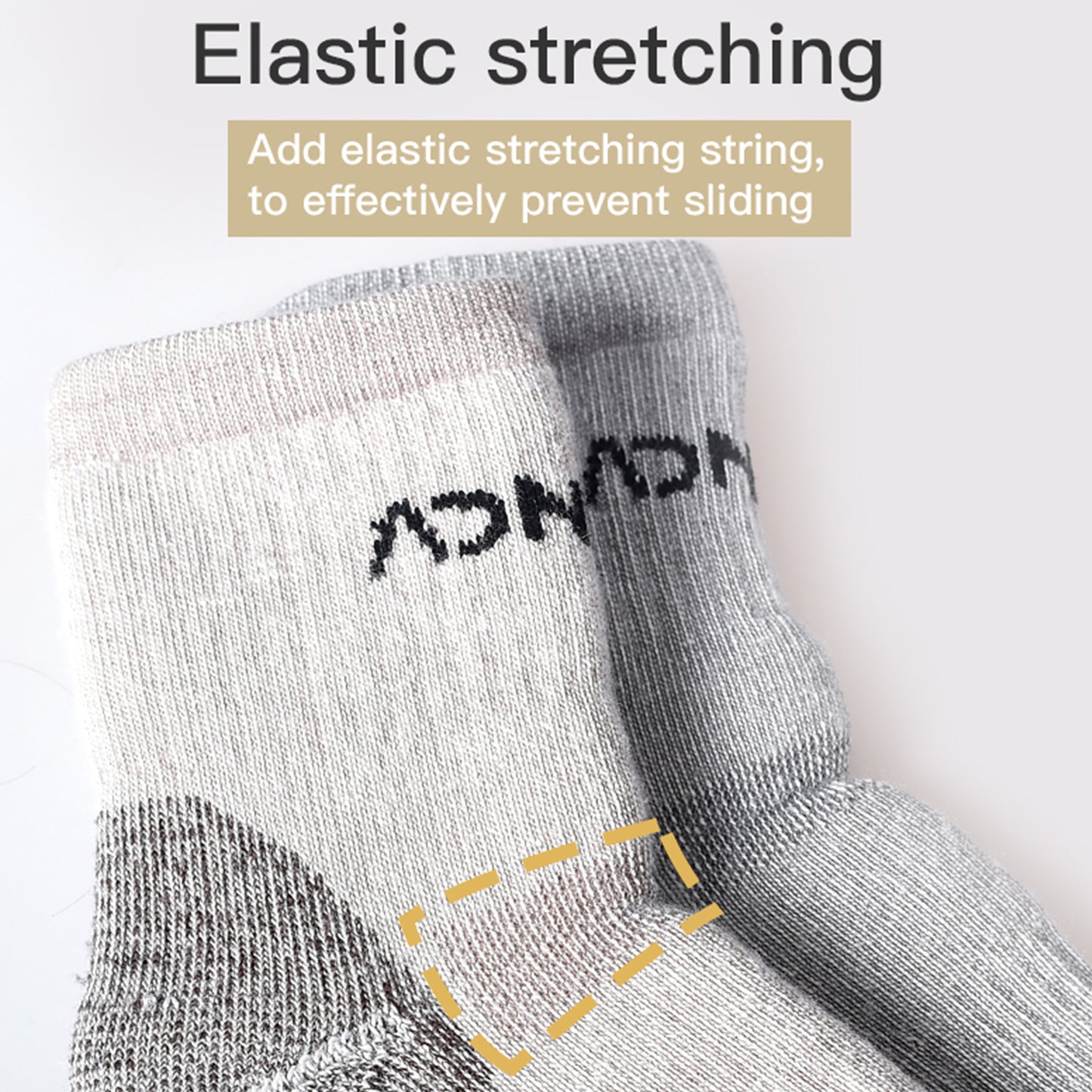 AONIJIE One Pair Merino Wool Thickened Snow Socks-E4826 E4827