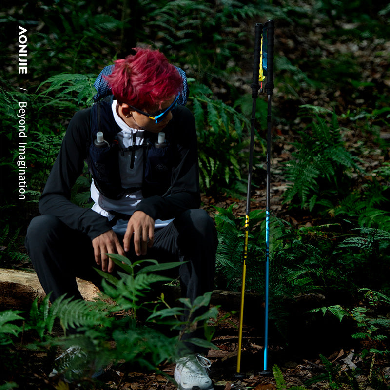 AONIJIE Carbon + Aluminum Folding Trekking Poles -E4210