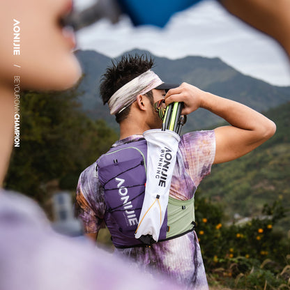 AONIJIE 10L Purple-green Trail Running Backpack - C9116