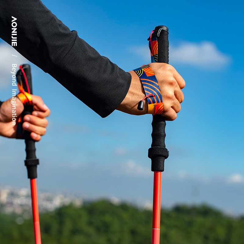 AONIJIE 4-section Folding Aluminum Alloy Trekking Poles-E4207