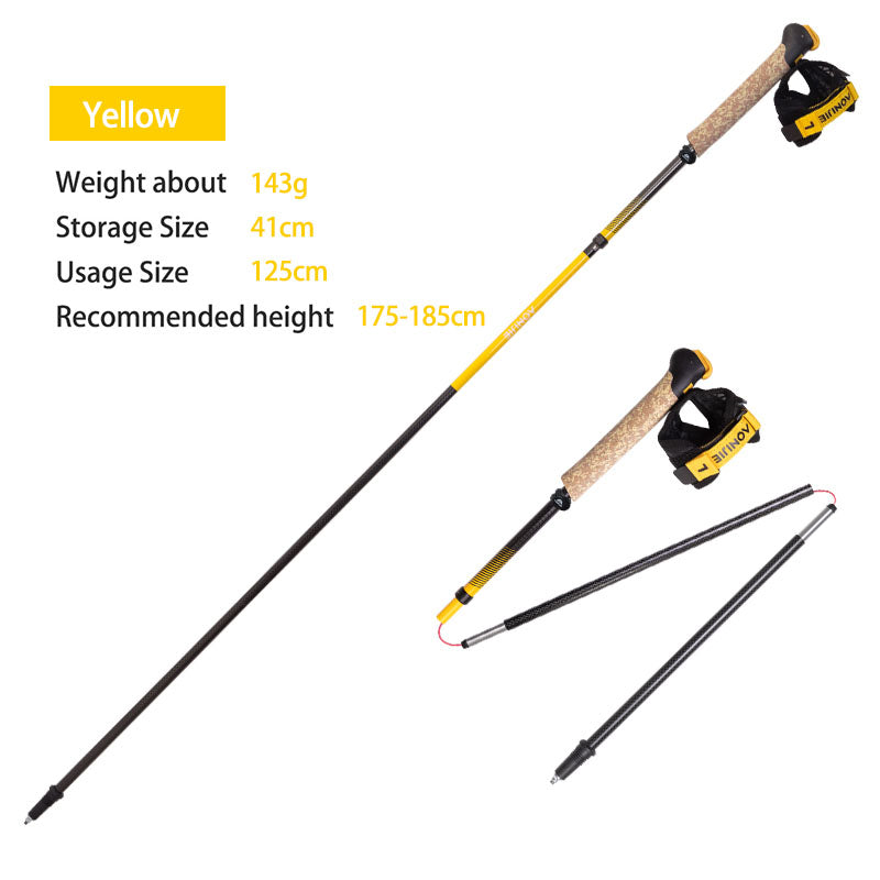 AONIJIE Cork Grip Carbon Fiber Trail Running Poles -E4218
