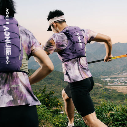 AONIJIE 10L Purple-green Trail Running Backpack - C9116