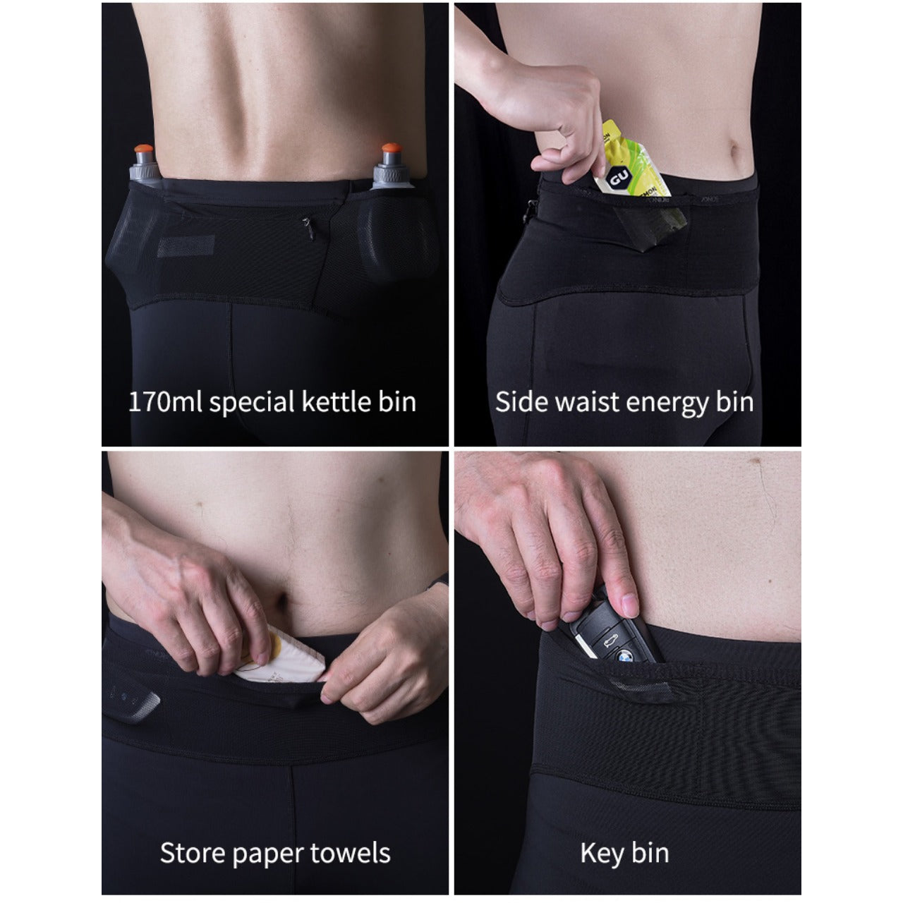 AONIJIE FM5120 Schnelltrocknende Laufshorts für Herren 